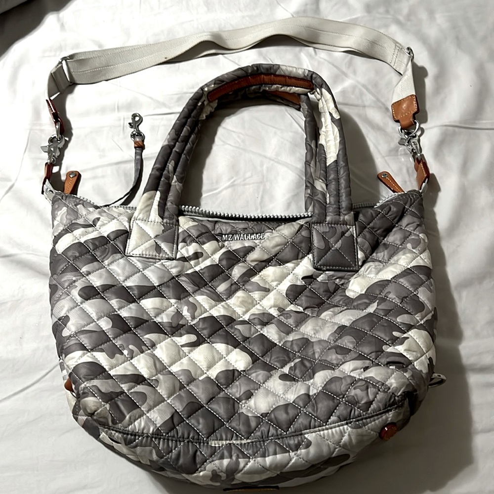 MZ Wallace Sutton Delux Medium top handle Grey Camo